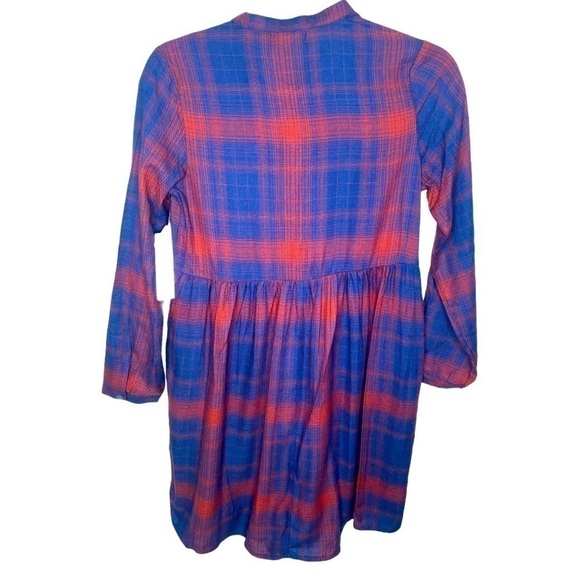 Joe's Jeans Plaid Red and Blue Dress Medium NWT - Picture 2 of 2